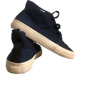 TOMS Navy blue Heritage Canvas Mid Sneakers